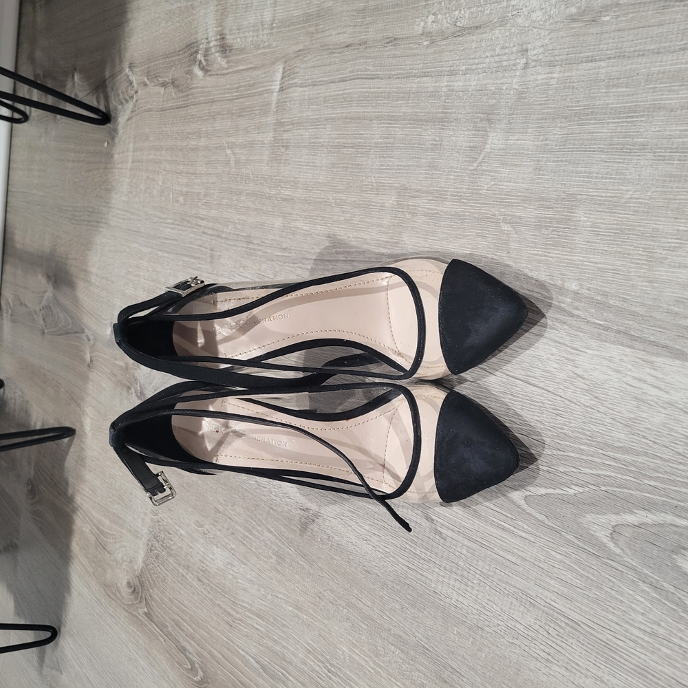 INC International Concepts Black Heels with Sleek Ankle Strap